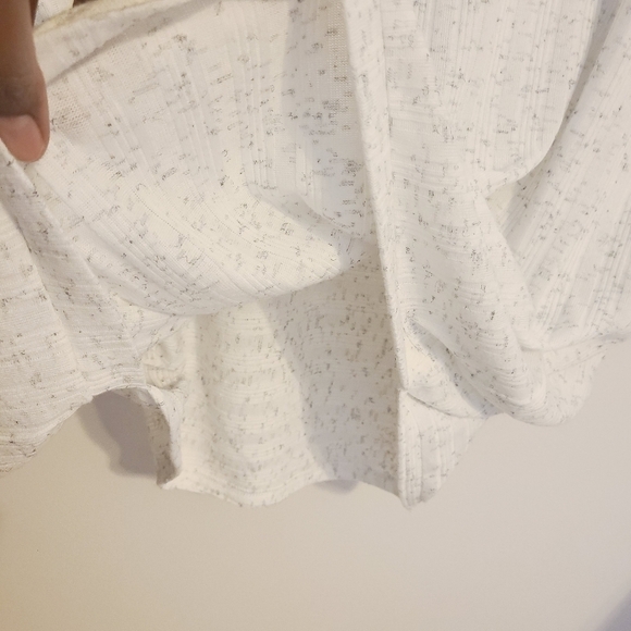 Lane Bryant | Women's White & Charcoal Gray Athleisure Cape Top (Size 14/16) - Picture 11 of 16